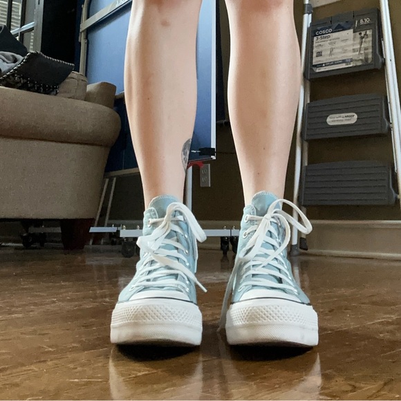 Blue Converse Platforms - Picture 2 of 8